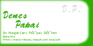 denes papai business card